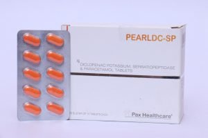 Diclofenac potassium, Serratiopeptidase & paracetamol tabltes