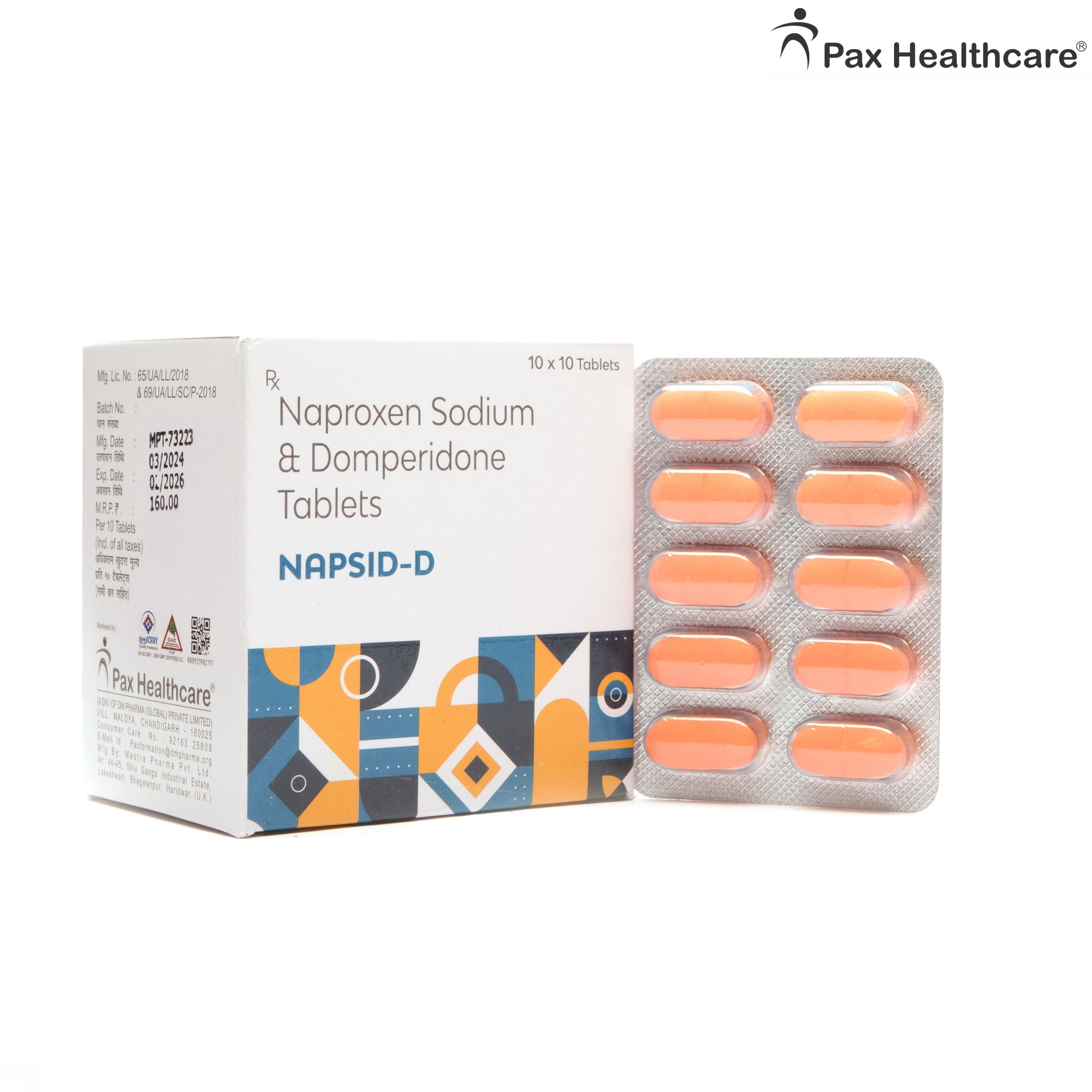 Naproxen Sodium and Domperidone Tablets