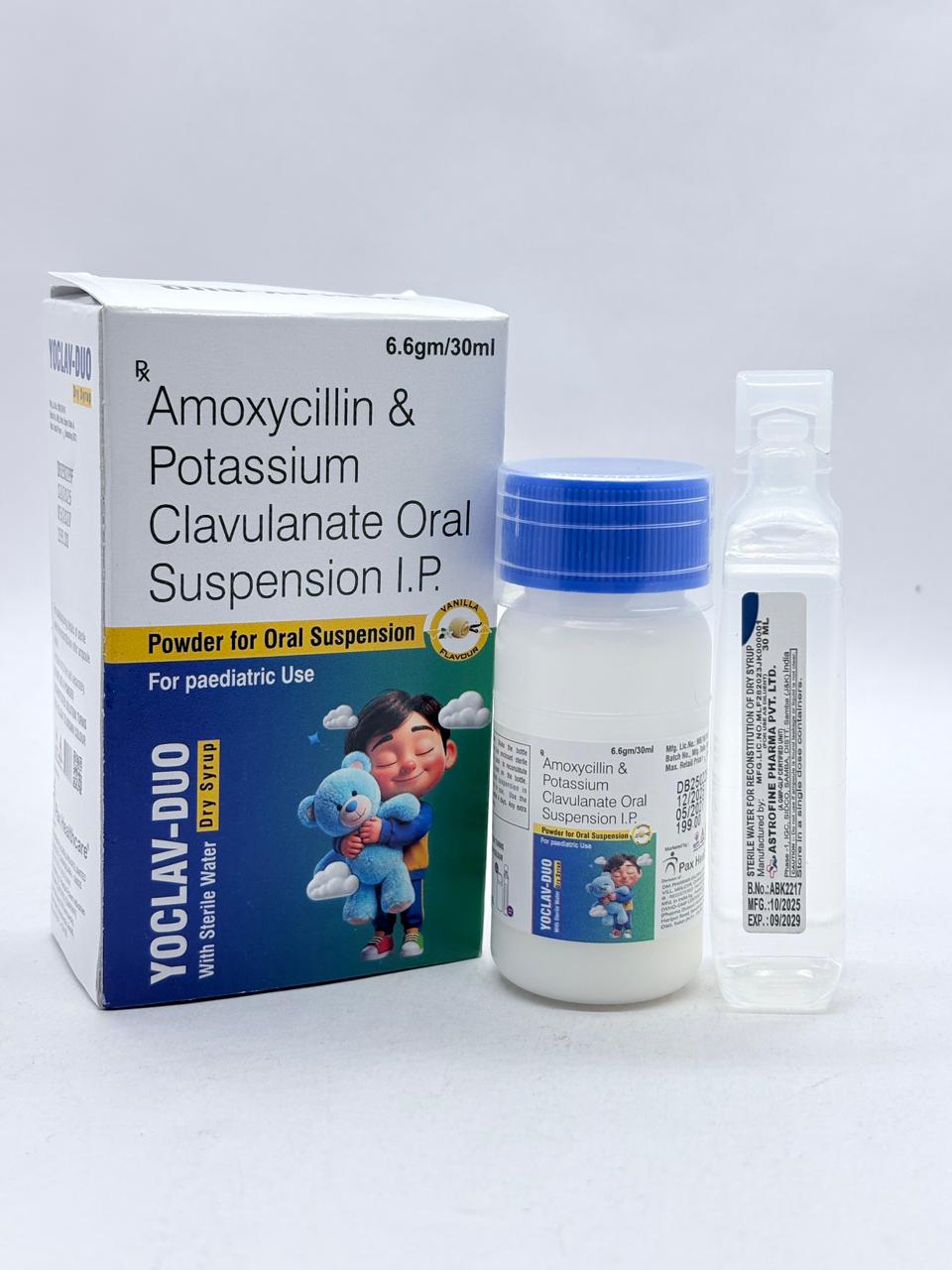 Amoxicillin + Potassium Clavulanate Oral Suspension (YOCLAV-DUO)